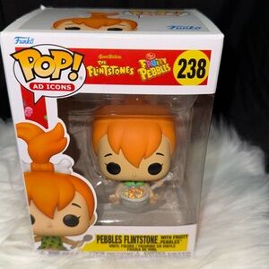 Funko Pop Pebbles Flintstone with Orange Hair and Cereal Bowl